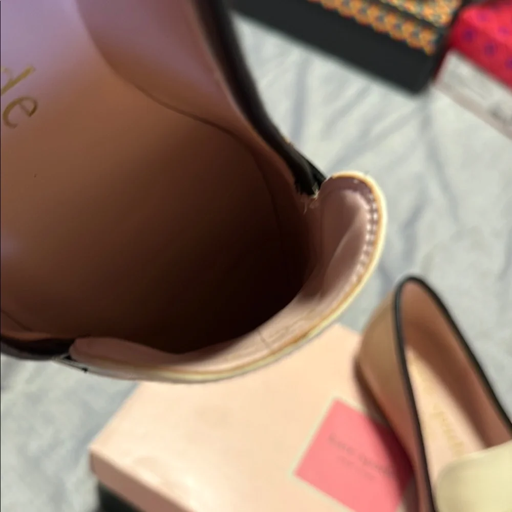 Kate Spade Cream and Black Flats for Effortless Elegance - Picture 5 of 9